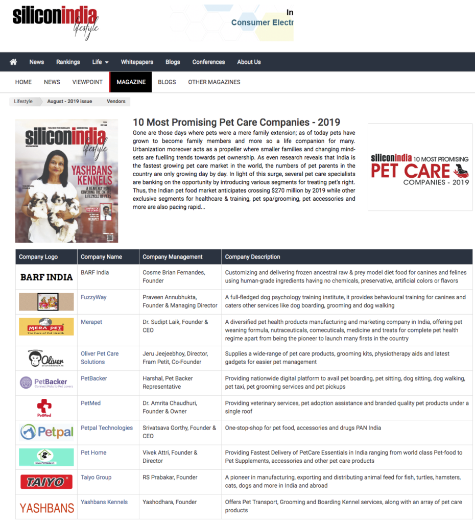 Top 10 Pet Care Companies to Watch in 2019
