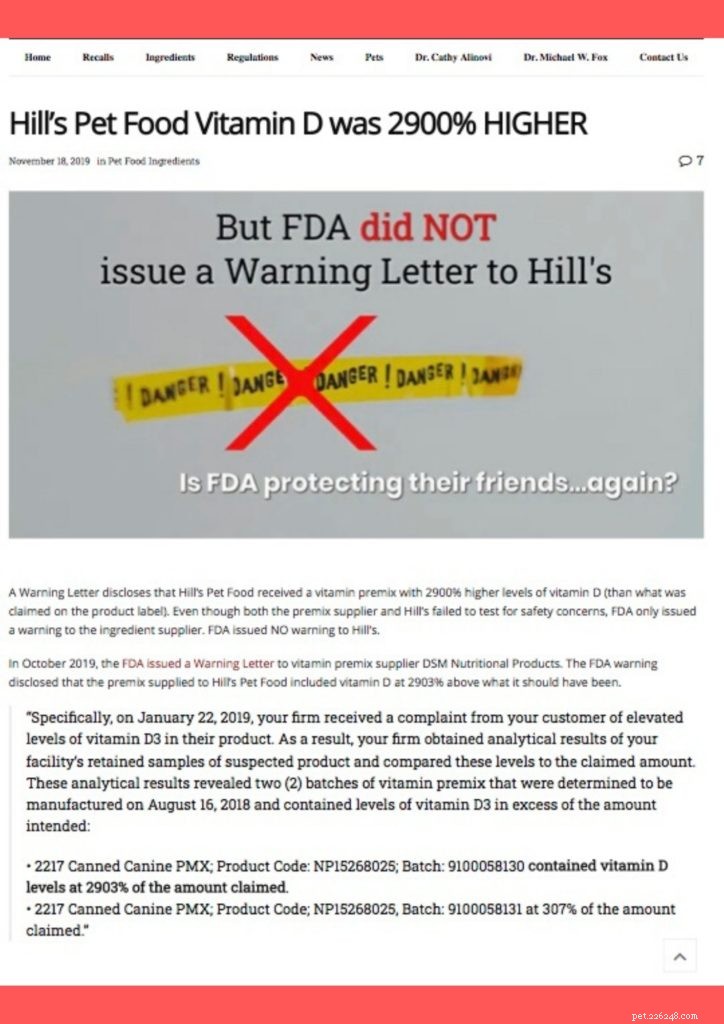 Hill’s Pet Food Recall: What You Need to Know About Vitamin D Levels