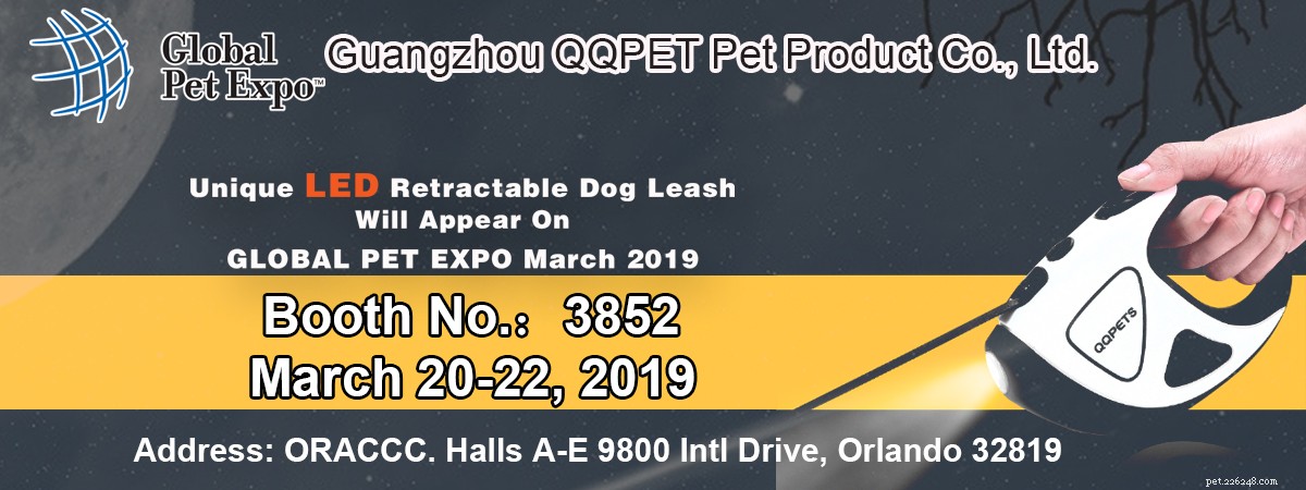 QQPETS Showcases New Pet Travel Cup & LED Leash at Global Pet Expo 2019