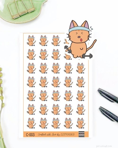 Premium Cat-Themed Planner Stickers – Stylish & Functional for Cat Enthusiasts
