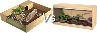 Tortoise Housing Debate: Table-Top Enclosures vs. Enclosed Wooden Vivariums