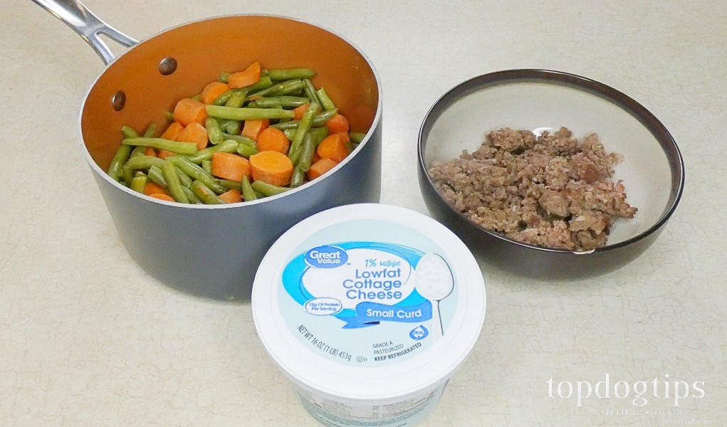 Balanced Beef & Cottage Cheese Dog Food Recipe for Diabetes Management