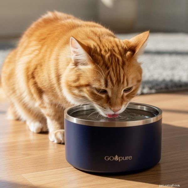 GOpure Smart Filtered Cat Water Bowl – Fresh, Contaminant‑Free Hydration