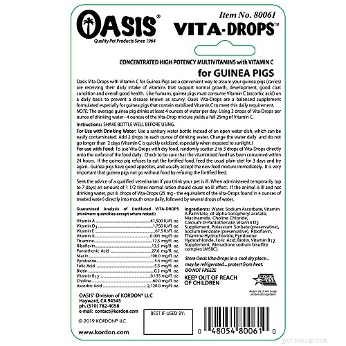 OASIS #80061 Guinea Pig Vita Drop Review – Boost Your Pet’s Health with Targeted Vitamin C