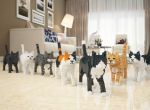 Dessa LEGO-skulpturer i naturlig storlek av katter och hundar kommer att blåsa upp dig