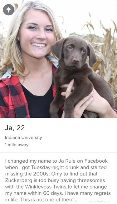 Seulement 19 profils hilarants qui prouvent que Tinder est meilleur avec les animaux