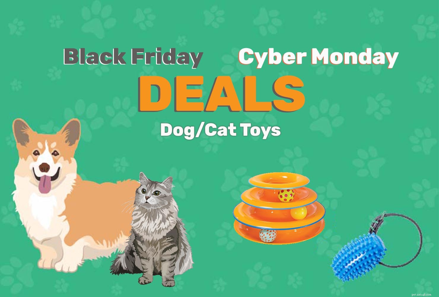 Black Friday/Cyber ​​Monday-erbjudanden och försäljning av husdjur 2022:Hundleksaker och kattleksaker