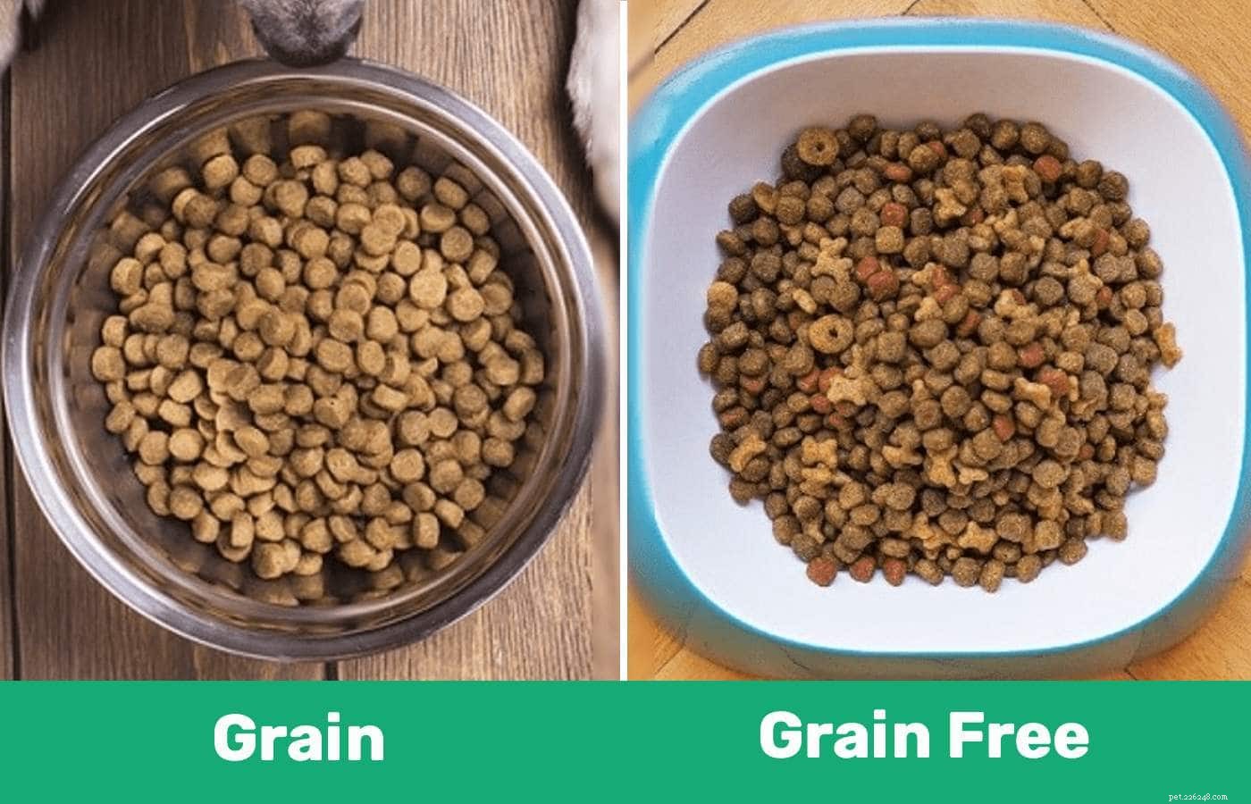 Ração para cães com grãos versus sem grãos:qual é a melhor?