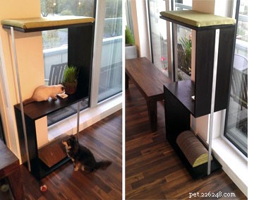 DIYのモダンな猫の家具のアイデア 
