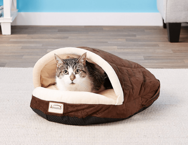 最高の覆われた猫のベッド 