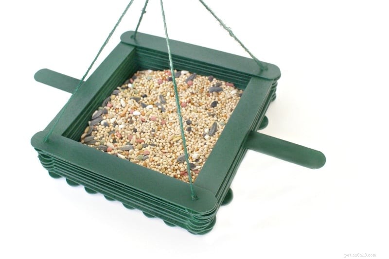 Alimentador de pássaros DIY Eays feito de palitos de artesanato