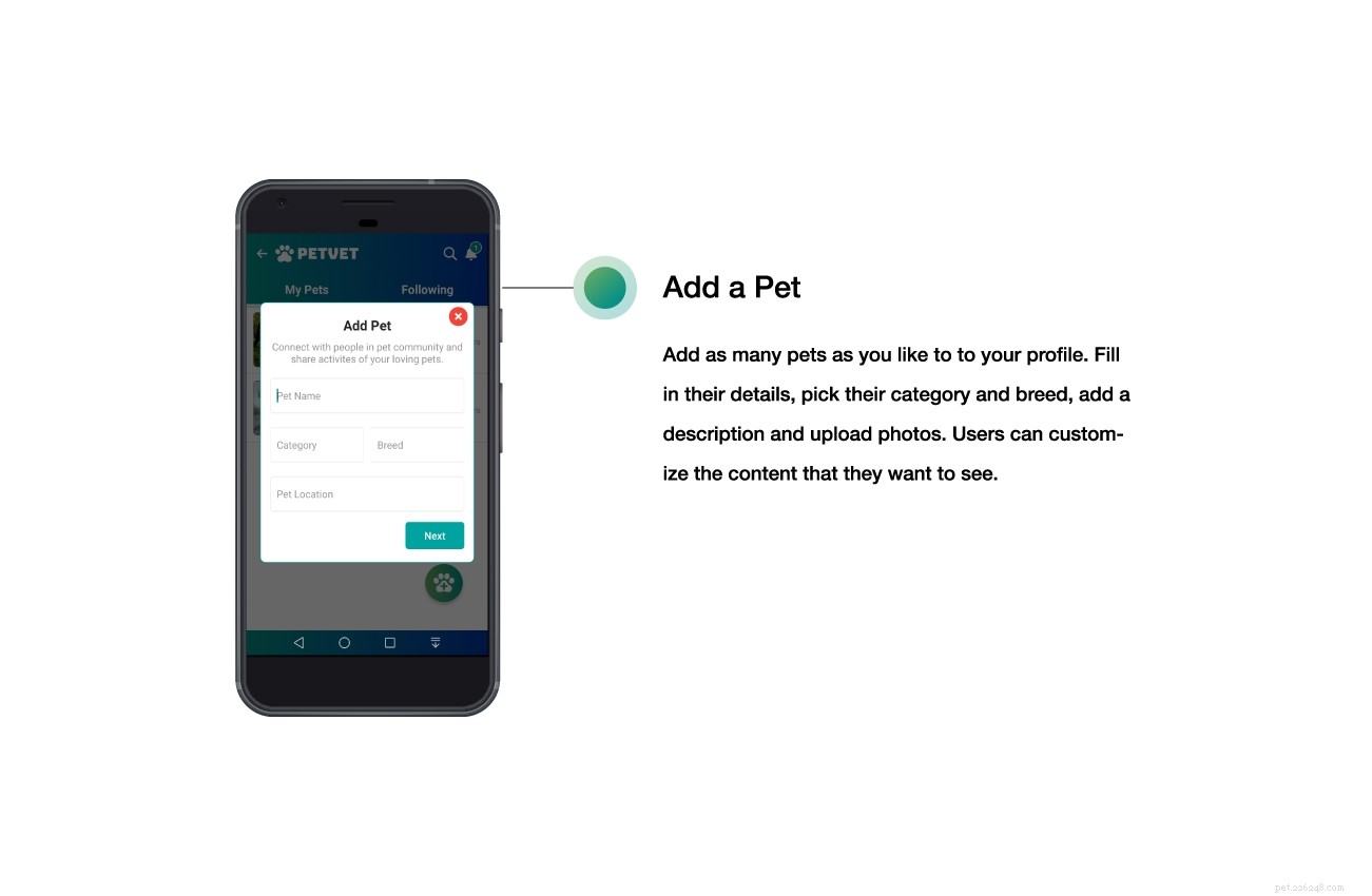 PETVET – 애완동물의 소셜 네트워크!