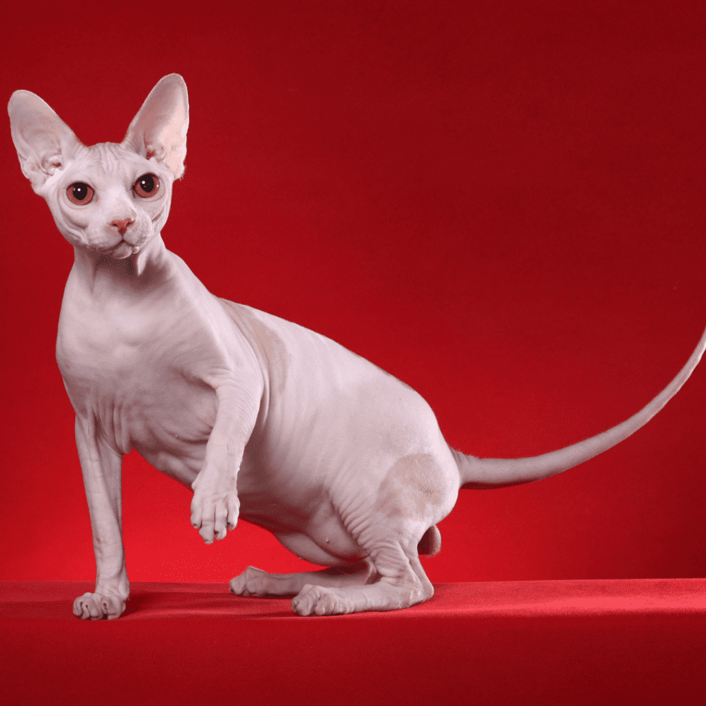 Sphynx 고양이 꽁초는 끈적끈적합니까?