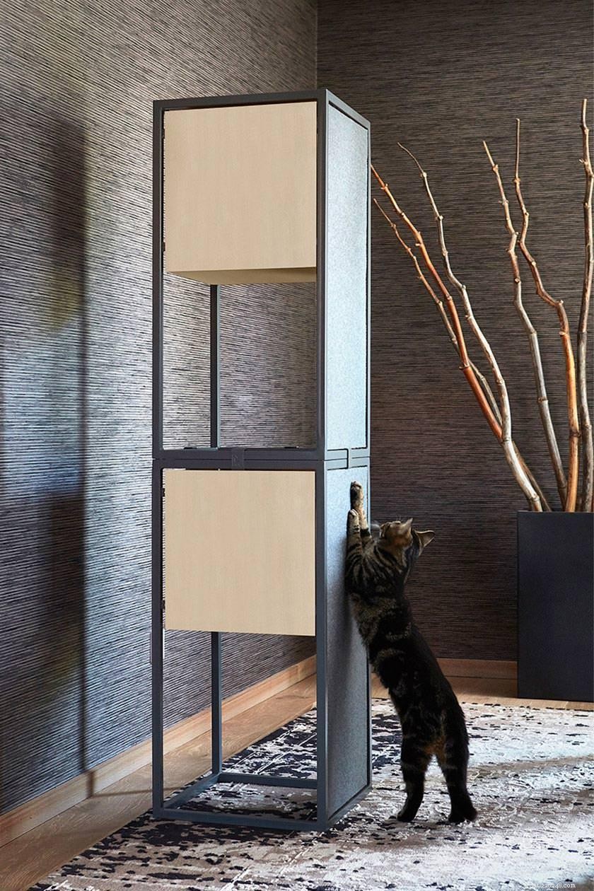 작은 아파트의 고양이를 위한 가구 솔루션