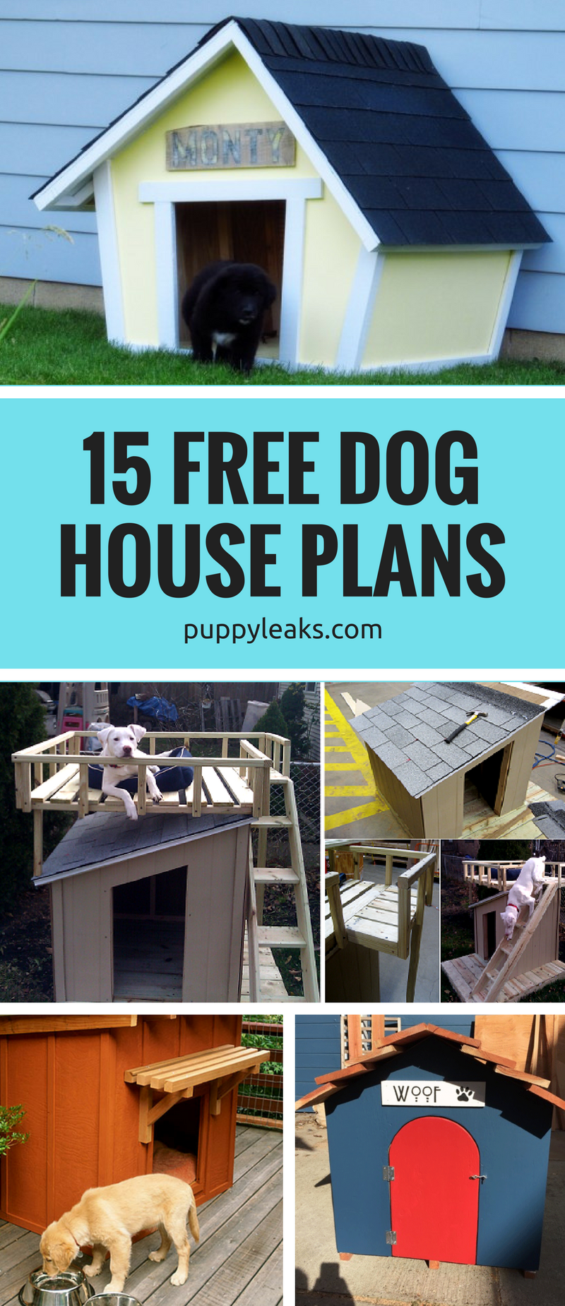 15 bezplatných plánů psího domu