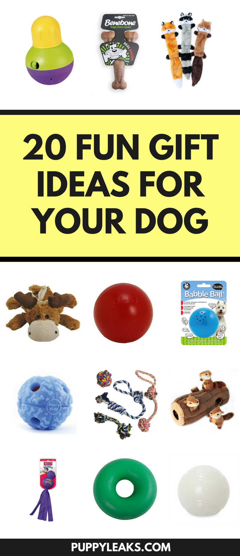 개를 위한 20가지 재미있는 크리스마스 선물 아이디어