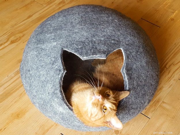 Meowfia Cat Caves:Camas de lã para gatos com estilo