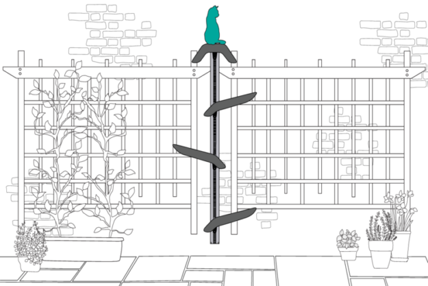 Catipilla:A Cat Climbing Frame That Makes Use of Vertical Wall Space