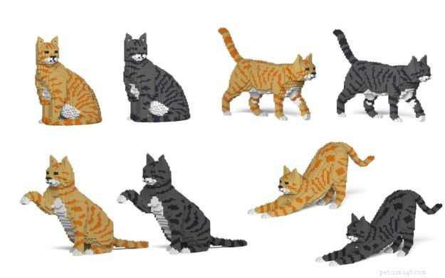 Sculptures de chat de Legos