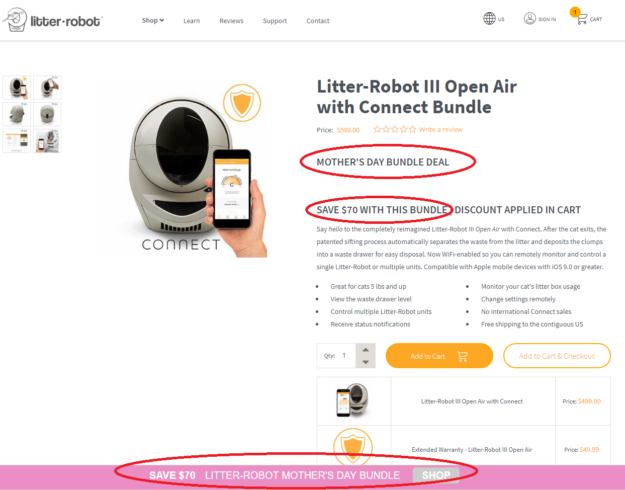 Come risparmiare su una lettiera automatizzata Litter-Robot 3 Open Air