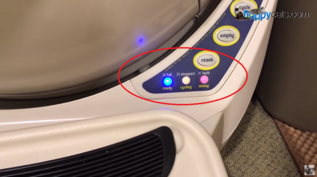 Litter Robot III Open Air Problemen oplossen – Alle 3 de lampjes knipperen