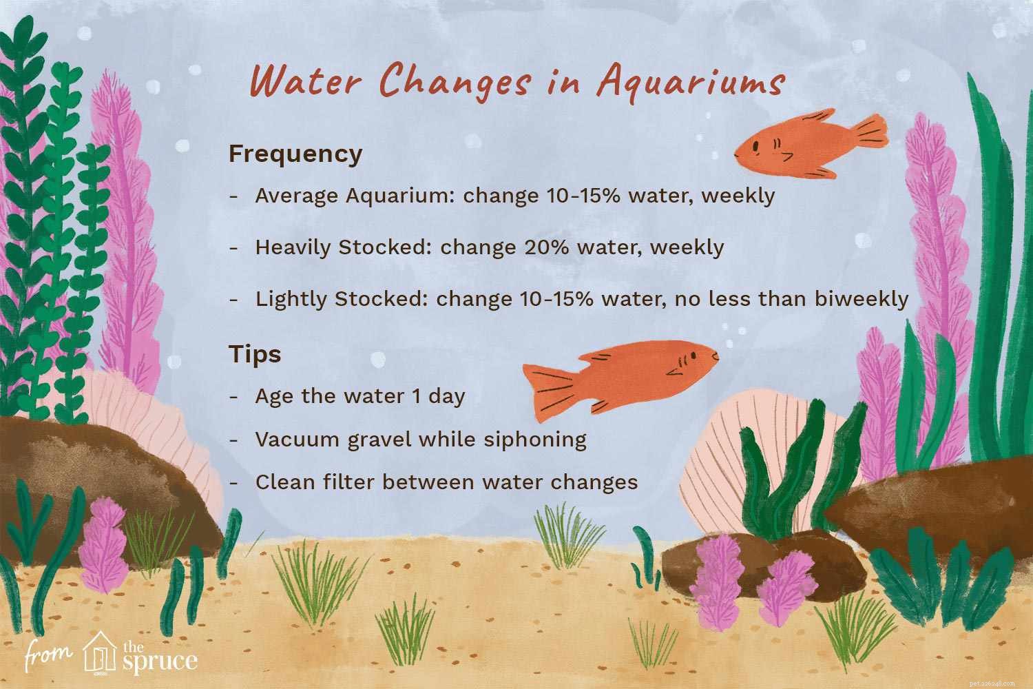 Mudanças de água em seu aquário