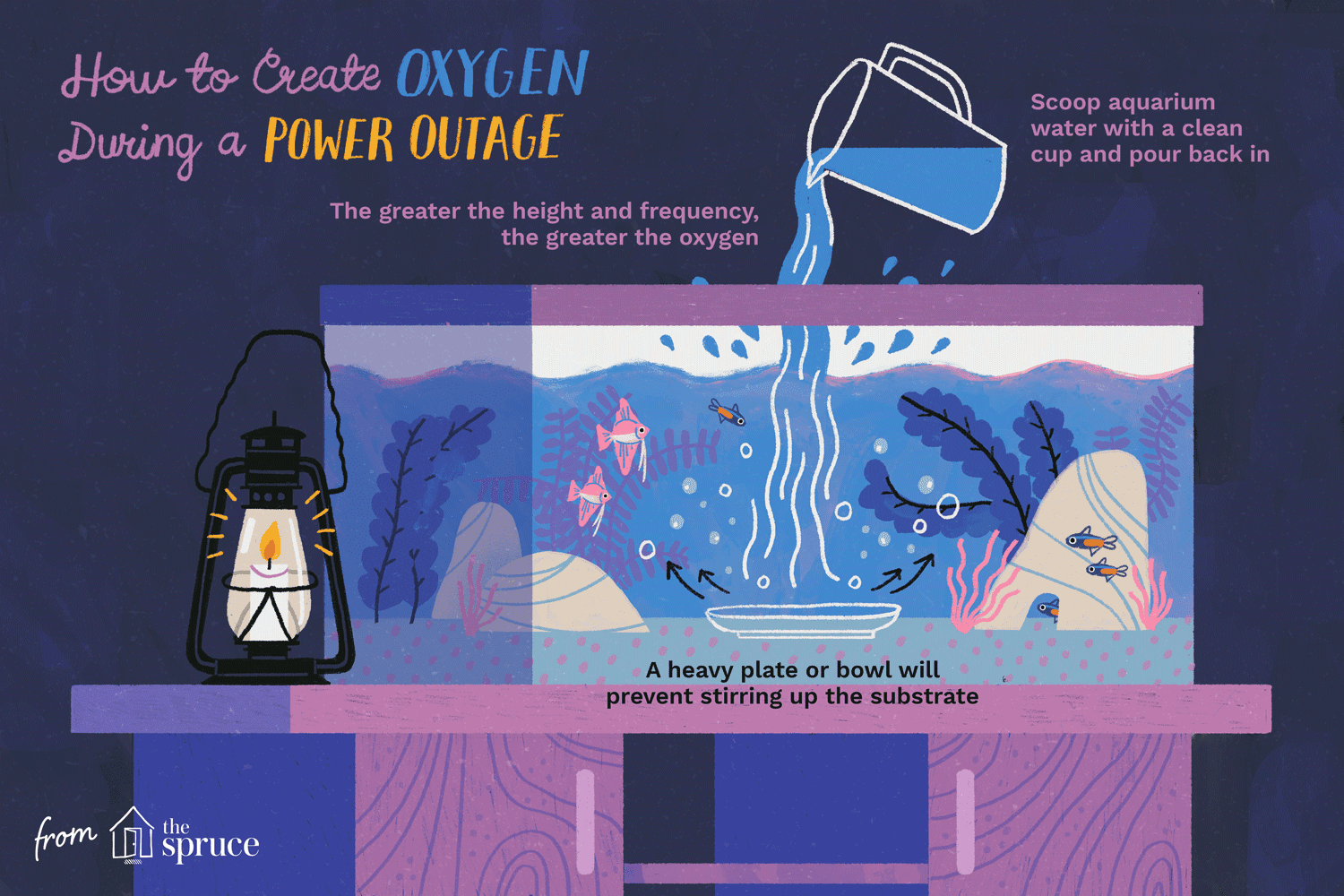 Handmatig zuurstof genereren in aquaria