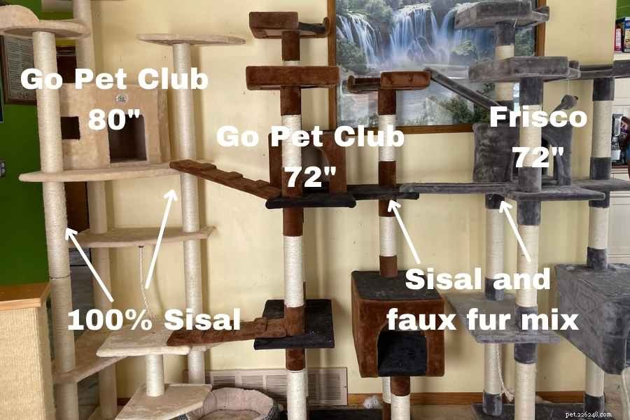 Recenze Go Pet Club Cat Tree vs Frisco Cat Tree (72 palců)