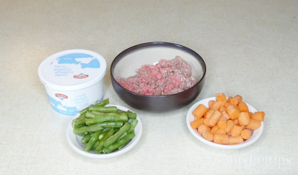 Recette :Repas au bœuf et aux légumes pour chiens diabétiques