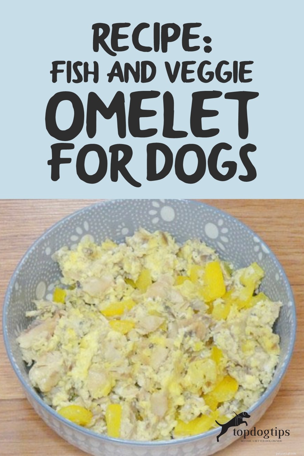 レシピ：犬用の魚と野菜のオムレツ 