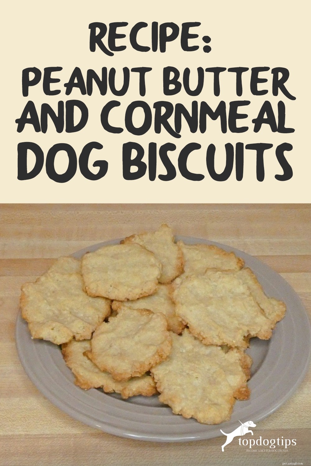Recette :Biscuits pour chiens au beurre de cacahuète et à la semoule de maïs