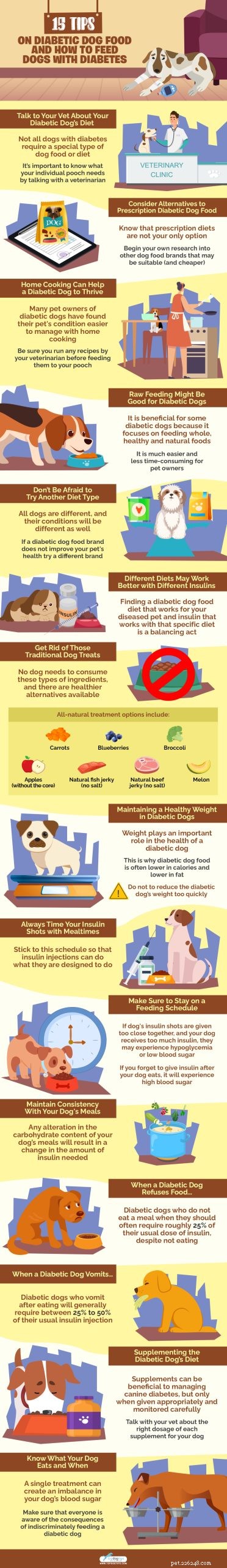 15 consigli sul cibo per cani diabetici e su come nutrire i cani con diabete