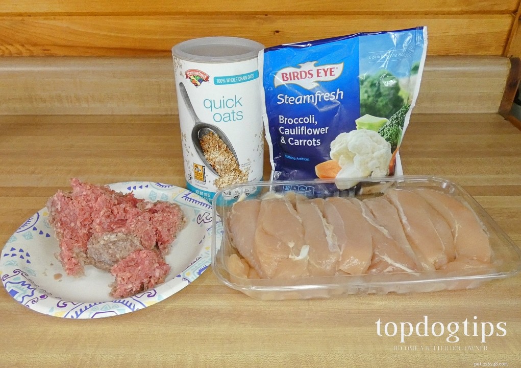 Recept:dušené hovězí a kuřecí maso pro domácí mazlíčky