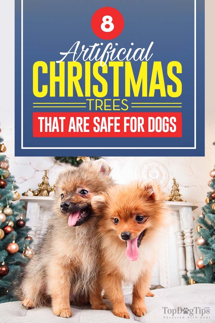 개에게 안전한 8개의 인공 크리스마스 트리