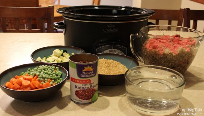 Recept:Nötkött och Rice Crock Pot Hundmat