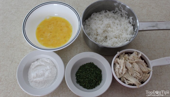 Recept:Minimuffins med kyckling och ris för hundar
