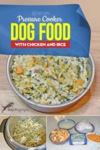Receita:comida de cachorro para panela de pressão com frango e arroz