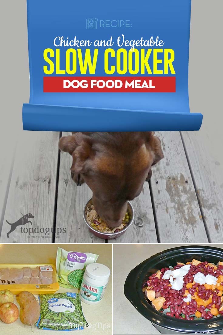 Recept:Slow Cooker-hundmat med kyckling och grönsaker