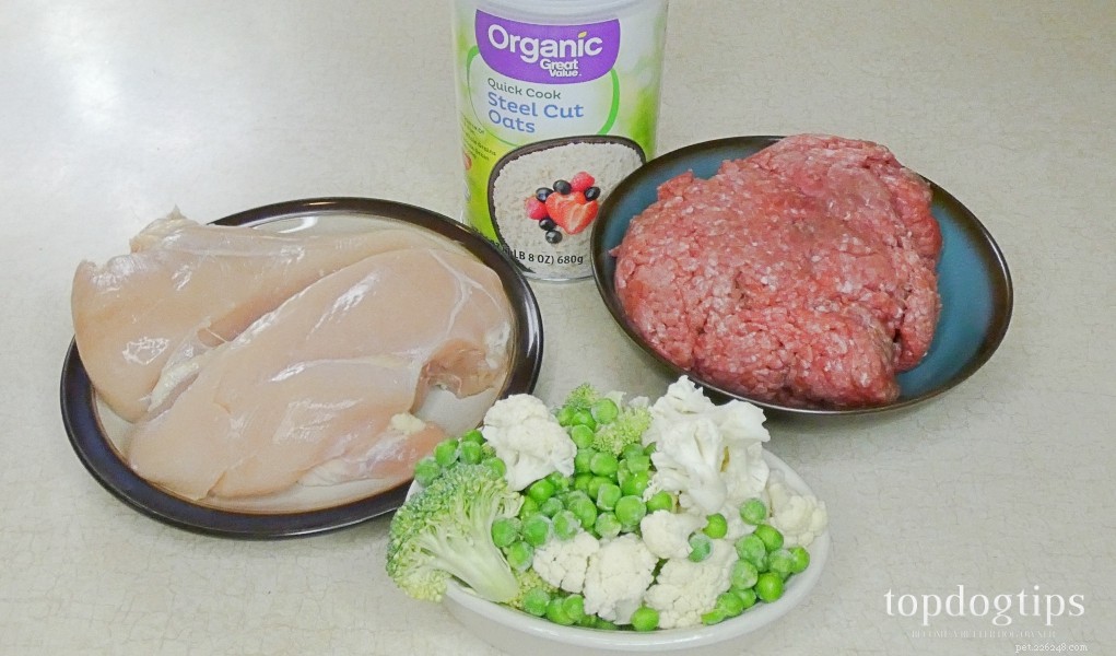 조리법:제한된 재료를 사용한 유기농 개밥