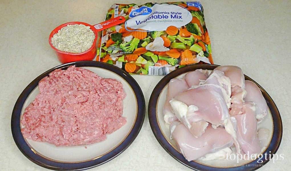 Recette :Nourriture anti-levure pour chien au poulet