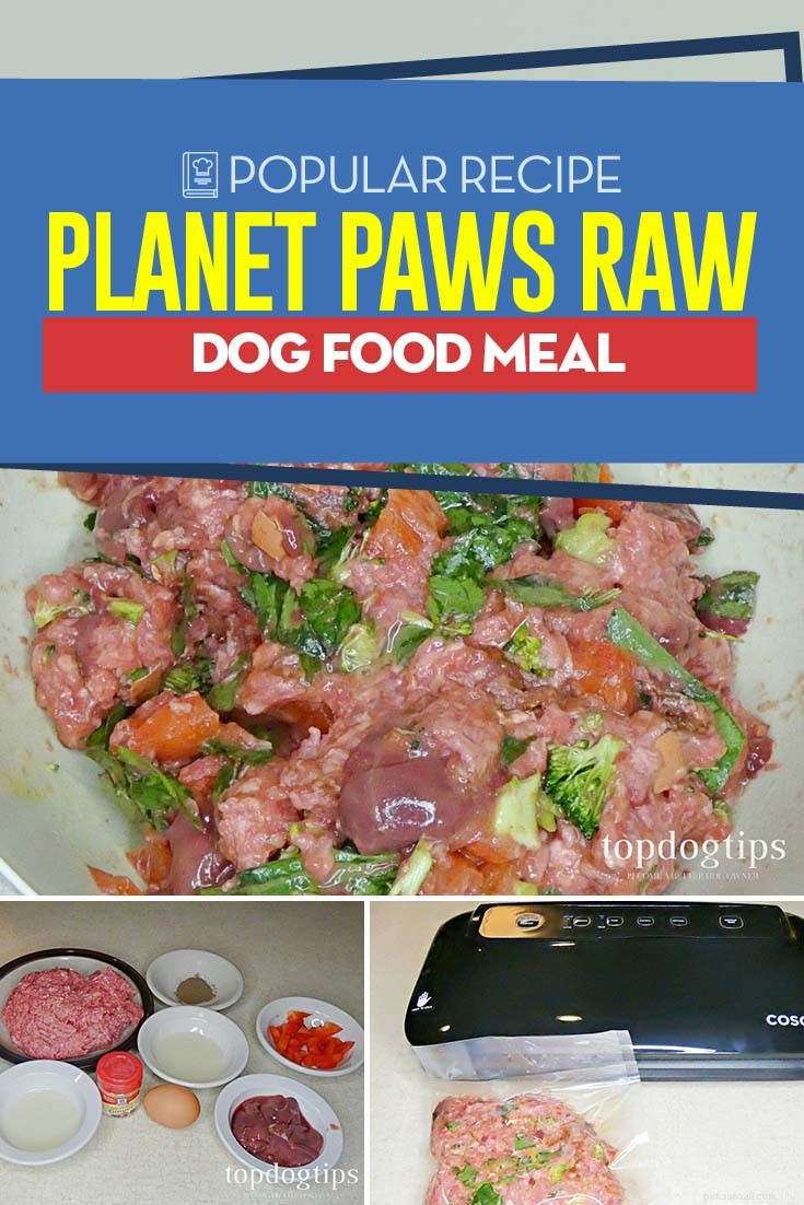 Ricetta:pasto crudo per cani Planet Paws