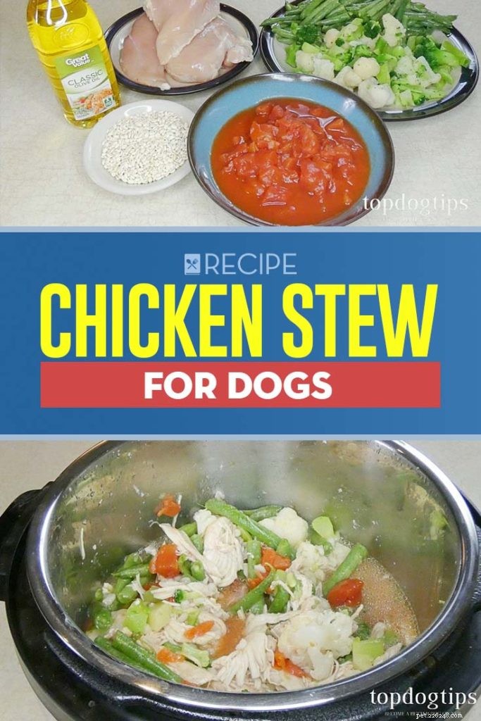 Ricetta:spezzatino di pollo per cani
