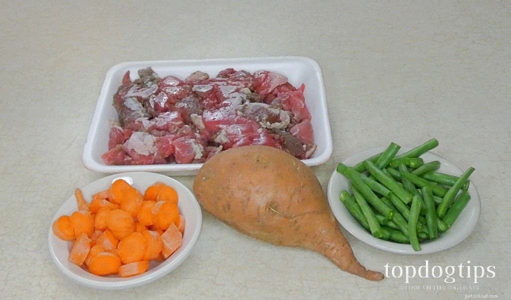 Рецепт:домашнее рагу из говядины и сладкого картофеля для собак