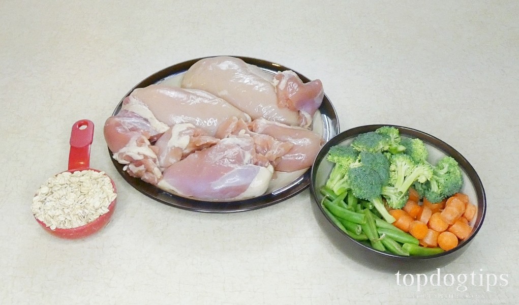 Recette :Nourriture au ragoût de poulet pour chiens sans appétit