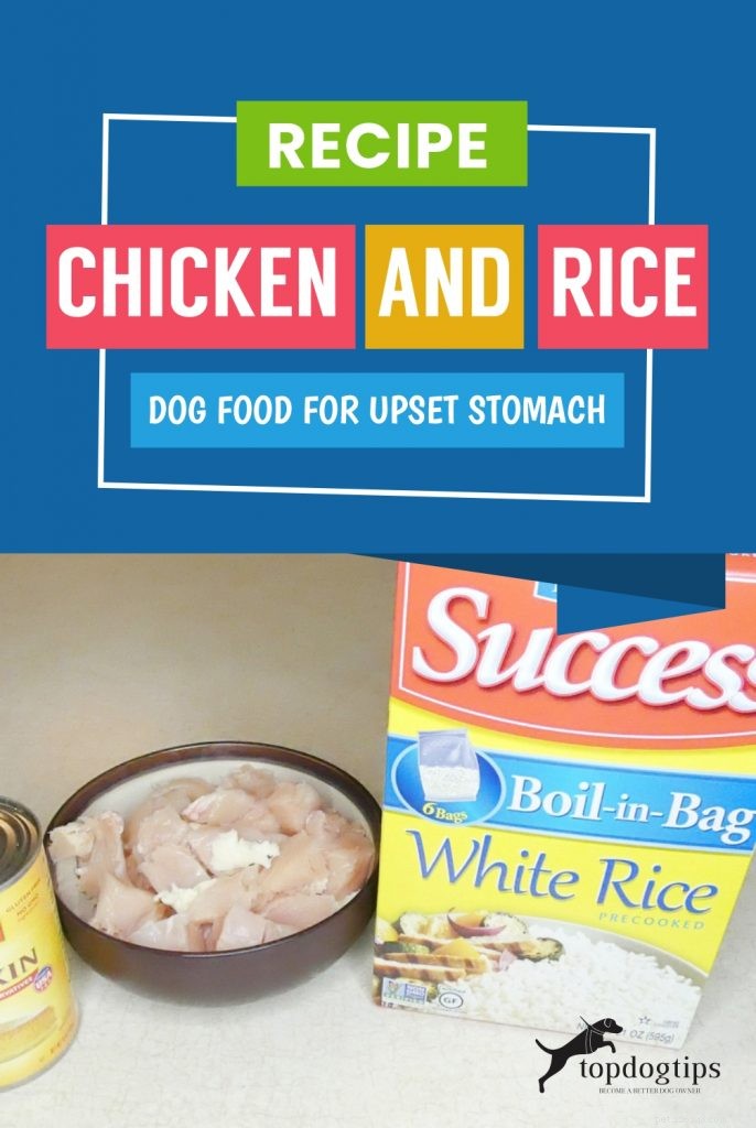 Ricetta:cibo per cani con pollo e riso per il mal di stomaco