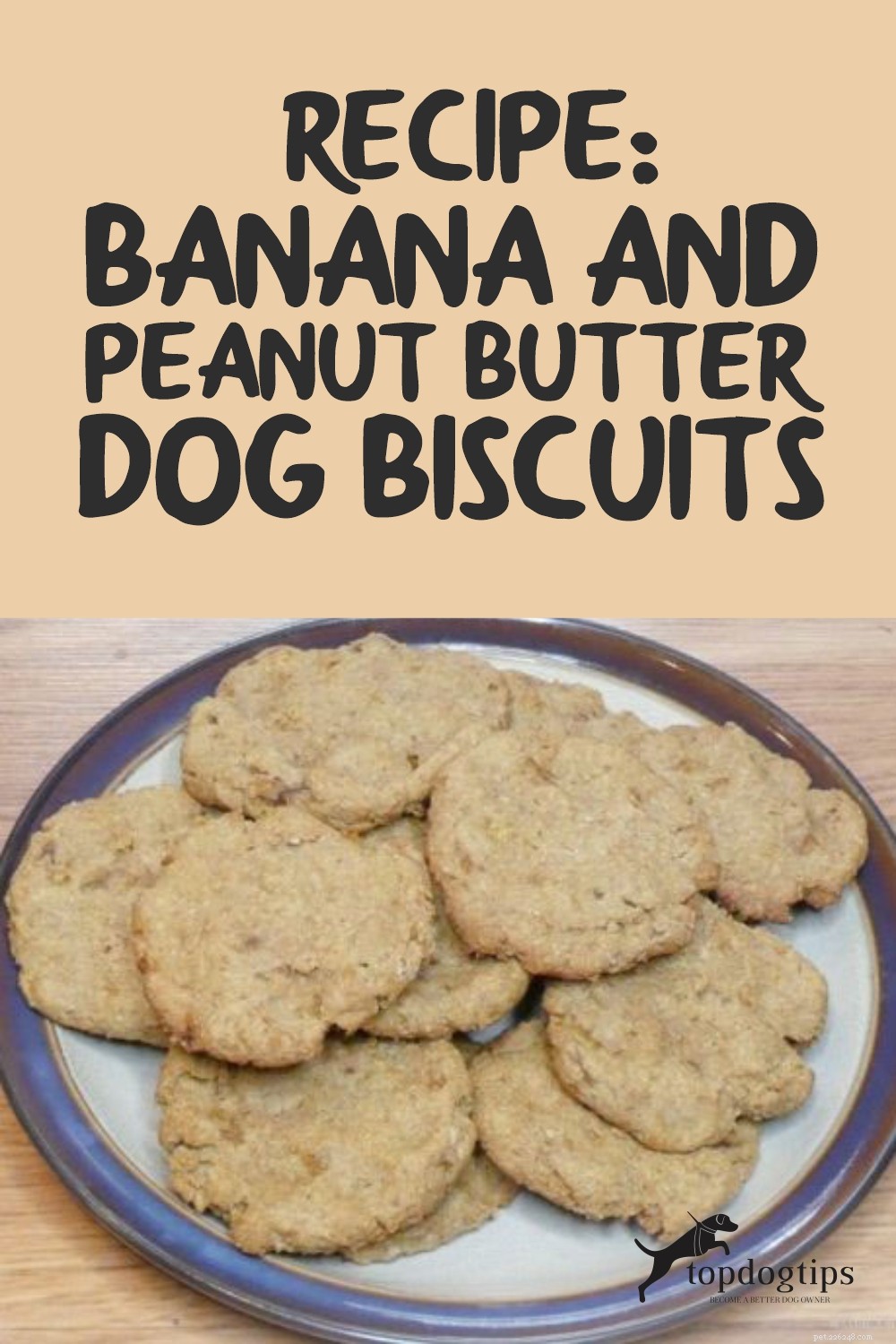 Receita:Biscoitos de banana e manteiga de amendoim para cachorro