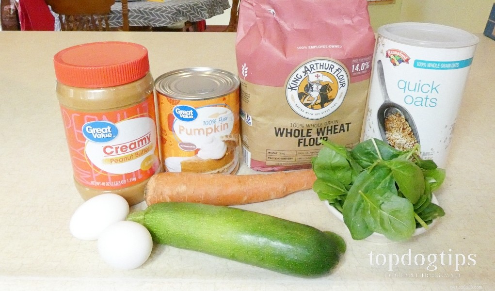 Recept:Hälsosamma hundgodis med spenat och zucchini