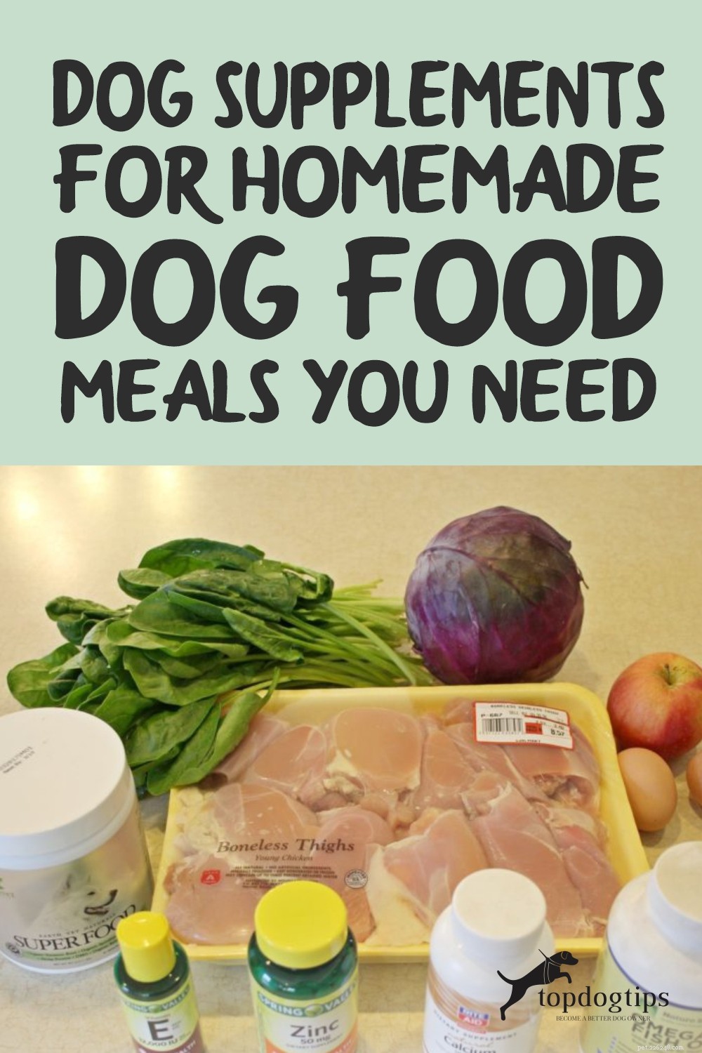 De hondensupplementen voor zelfgemaakte hondenvoermaaltijden die je nodig hebt
