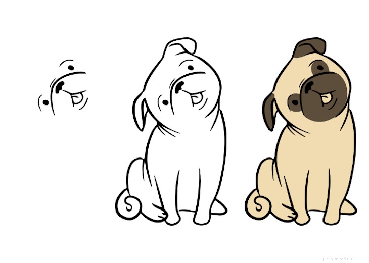 Como desenhar um Pug