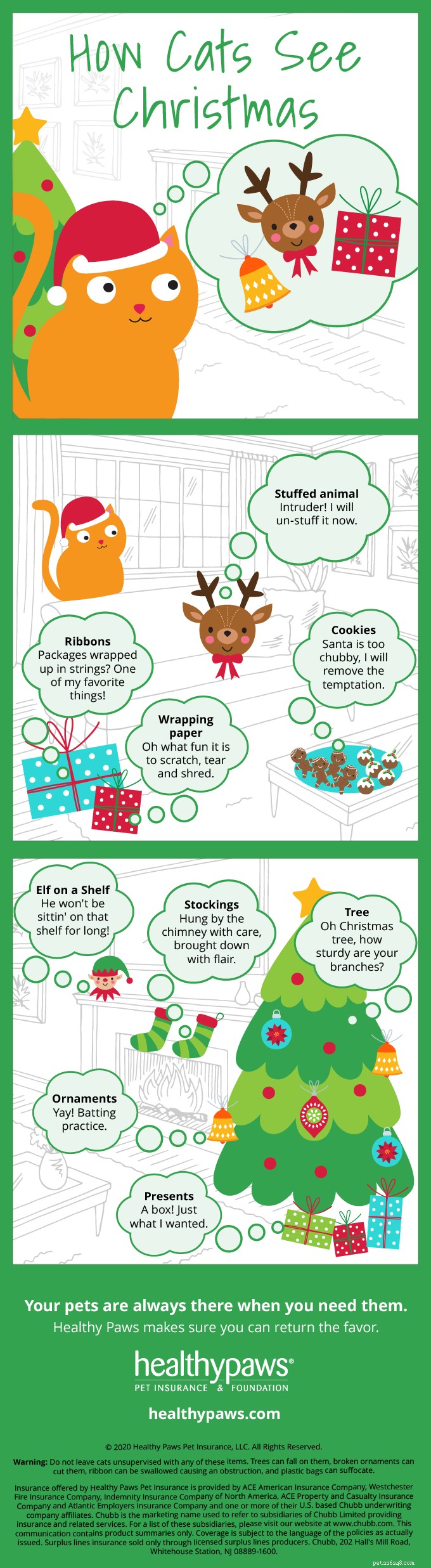 Infographie :Comment les chats voient Noël